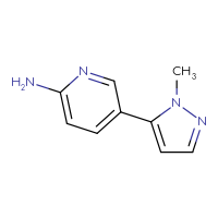 Chemical structure of 5-(1-methyl-1H-pyrazol-5-yl)pyridin-2-amine - CSSB00011961156