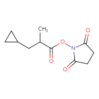 Chemical structure of 2,5-dioxopyrrolidin-1-yl 3-cyclopropyl-2-methylpropanoate - CSSB06609859484