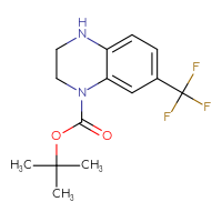 Chemical structure of tert-butyl 7-(trifluoromethyl)-1,2,3,4-tetrahydroquinoxaline-1-carboxylate - CSSB00055089367