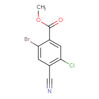 Chemical structure of methyl 2-bromo-5-chloro-4-cyanobenzoate - CSSB00015359938
