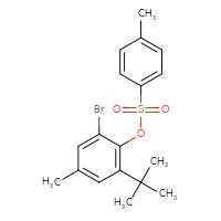 Chemical structure of 2-bromo-6-tert-butyl-4-methylphenyl 4-methylbenzene-1-sulfonate - CSSB21432518986
