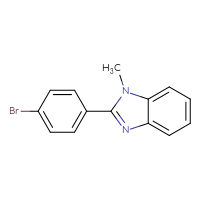 Chemical structure of 2-(4-bromophenyl)-1-methyl-1H-1,3-benzodiazole - CSSB00020634026