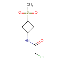 Chemical structure of 2-chloro-N-(3-methanesulfonylcyclobutyl)acetamide - CSSB00024666352