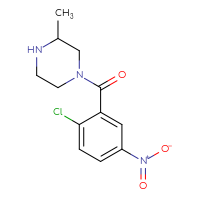 Chemical structure of 1-(2-chloro-5-nitrobenzoyl)-3-methylpiperazine - CSSB00031570600
