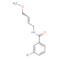 Chemical structure of 3-bromo-N-(4-methoxybut-2-en-1-yl)benzamide - CSSB03556742069