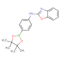 Chemical structure of N-[4-(4,4,5,5-tetramethyl-1,3,2-dioxaborolan-2-yl)phenyl]-1,3-benzoxazol-2-amine - CSSB00020630814