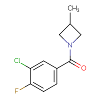 Chemical structure of 1-(3-chloro-4-fluorobenzoyl)-3-methylazetidine - CSSB00076819721