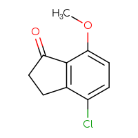 Chemical structure of 4-chloro-7-methoxy-2,3-dihydro-1H-inden-1-one - CSSB00000095645