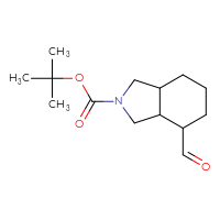 Chemical structure of tert-butyl 4-formyl-octahydro-1H-isoindole-2-carboxylate - CSSB09891488458