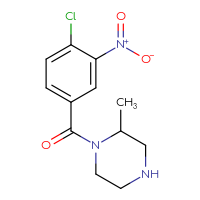 Chemical structure of 1-(4-chloro-3-nitrobenzoyl)-2-methylpiperazine - CSSB00042549124