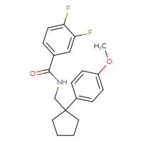 Chemical structure of 3,4-difluoro-N-{[1-(4-methoxyphenyl)cyclopentyl]methyl}benzamide - CSSB03437148743