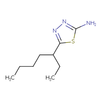 Chemical structure of 5-(heptan-3-yl)-1,3,4-thiadiazol-2-amine - CSSB00011203572
