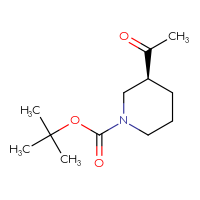 Chemical structure of tert-butyl (3S)-3-acetylpiperidine-1-carboxylate - CSSB00010737701