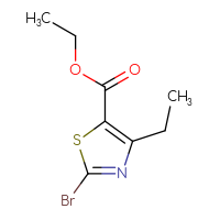 Chemical structure of ethyl 2-bromo-4-ethyl-1,3-thiazole-5-carboxylate - CSSB00031089092