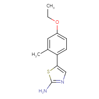 Chemical structure of 5-(4-ethoxy-2-methylphenyl)-1,3-thiazol-2-amine - CSSB06447279265