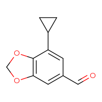 Chemical structure of 7-cyclopropyl-2H-1,3-benzodioxole-5-carbaldehyde - CSSB00035822719