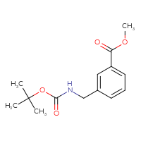 Chemical structure of methyl 3-({[(tert-butoxy)carbonyl]amino}methyl)benzoate - CSSB00010184408