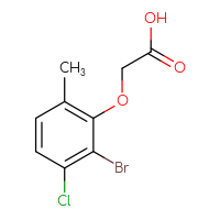 Chemical structure of 2-(2-bromo-3-chloro-6-methylphenoxy)acetic acid - CSSB20782515710