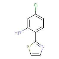 Chemical structure of 5-chloro-2-(1,3-thiazol-2-yl)aniline - CSSB00010311565