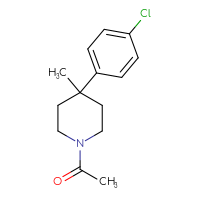 Chemical structure of 1-[4-(4-chlorophenyl)-4-methylpiperidin-1-yl]ethan-1-one - CSSB00046259693