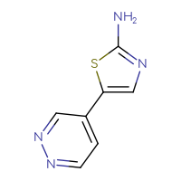 Chemical structure of 5-(pyridazin-4-yl)-1,3-thiazol-2-amine - CSSB02126470849