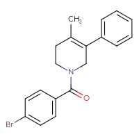 Chemical structure of 1-(4-bromobenzoyl)-4-methyl-5-phenyl-1,2,3,6-tetrahydropyridine - CSSB15556631707