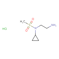 Chemical structure of N-(2-aminoethyl)-N-cyclopropylmethanesulfonamide hydrochloride - CSSB21408708149