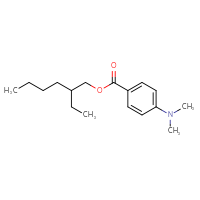 Chemical structure of 2-ethylhexyl 4-(dimethylamino)benzoate - CSSB00000026055