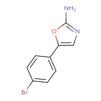 Chemical structure of 5-(4-bromophenyl)-1,3-oxazol-2-amine - CSSB00010195382