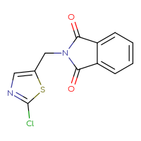 Chemical structure of 2-[(2-chloro-1,3-thiazol-5-yl)methyl]-2,3-dihydro-1H-isoindole-1,3-dione - CSSB00008315397