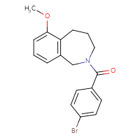 Chemical structure of 2-(4-bromobenzoyl)-6-methoxy-2,3,4,5-tetrahydro-1H-2-benzazepine - CSSB03128279996