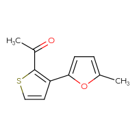 Chemical structure of 1-[3-(5-methylfuran-2-yl)thiophen-2-yl]ethan-1-one - CSSB00102720759