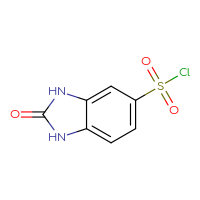 Chemical structure of 2-oxo-2,3-dihydro-1H-1,3-benzodiazole-5-sulfonyl chloride - CSSB00000183317