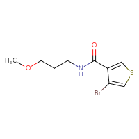 Chemical structure of 4-bromo-N-(3-methoxypropyl)thiophene-3-carboxamide - CSSB00018068453