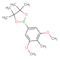 Chemical structure of 2-(3,5-dimethoxy-4-methylphenyl)-4,4,5,5-tetramethyl-1,3,2-dioxaborolane - CSSB00010713057