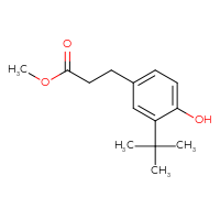 Chemical structure of methyl 3-(3-tert-butyl-4-hydroxyphenyl)propanoate - CSSB00102636755