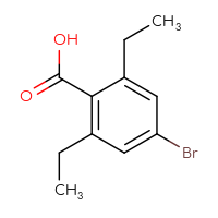 Chemical structure of 4-bromo-2,6-diethylbenzoic acid - CSSB00010077408