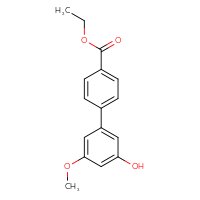 Chemical structure of ethyl 3'-hydroxy-5'-methoxy-[1,1'-biphenyl]-4-carboxylate - CSSB06584248466