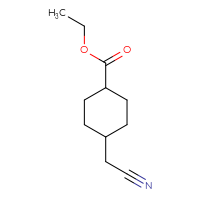 Chemical structure of ethyl 4-(cyanomethyl)cyclohexane-1-carboxylate - CSSB00044789546