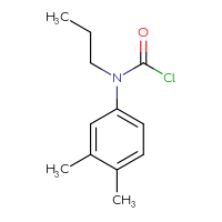 Chemical structure of N-(3,4-dimethylphenyl)-N-propylcarbamoyl chloride - CSSB06259283201