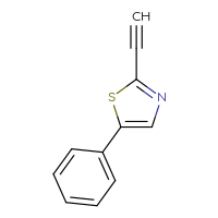 Chemical structure of 2-ethynyl-5-phenyl-1,3-thiazole - CSSB06404783964