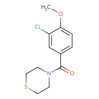 Chemical structure of 4-(3-chloro-4-methoxybenzoyl)thiomorpholine - CSSB00096399682