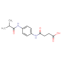 Chemical structure of 3-{[4-(2-methylpropanamido)phenyl]carbamoyl}propanoic acid - CSSB00020584611