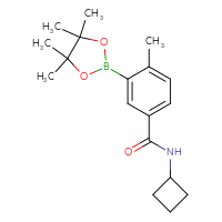Chemical structure of N-cyclobutyl-4-methyl-3-(4,4,5,5-tetramethyl-1,3,2-dioxaborolan-2-yl)benzamide - CSSB00020873717