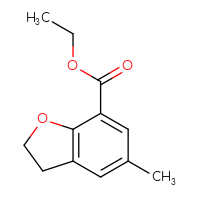 Chemical structure of ethyl 5-methyl-2,3-dihydro-1-benzofuran-7-carboxylate - CSSB00040284877