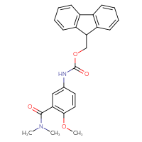 Chemical structure of (9H-fluoren-9-yl)methyl N-[3-(dimethylcarbamoyl)-4-methoxyphenyl]carbamate - CSSB21043412685