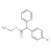Chemical structure of ethyl 2-(4-bromophenyl)-2-phenylacetate - CSSB15090286099