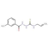 Chemical structure of 3-methyl-N-{[(prop-2-en-1-yl)carbamothioyl]amino}benzamide - CSSB00020600346