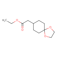 Chemical structure of ethyl 2-{1,4-dioxaspiro[4.5]decan-8-yl}acetate - CSSB00000703868