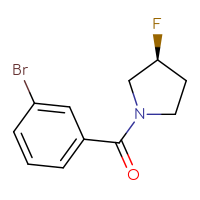 Chemical structure of (3S)-1-(3-bromobenzoyl)-3-fluoropyrrolidine - CSSB00158487526